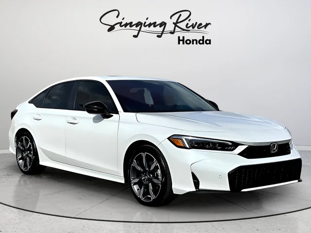 New 2026 Platinum White Pearl Honda 2WD Sport Touring Hybrid image 1