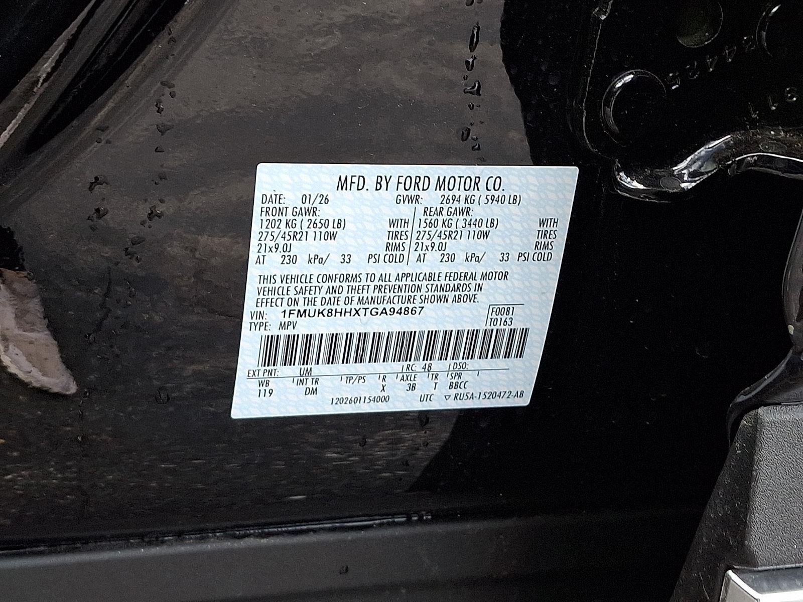 New 2026 Agate Black Metallic Ford Platinum™ image 18