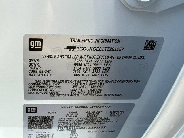 New 2026 Polar White Tricoat Chevrolet LTZ image 21
