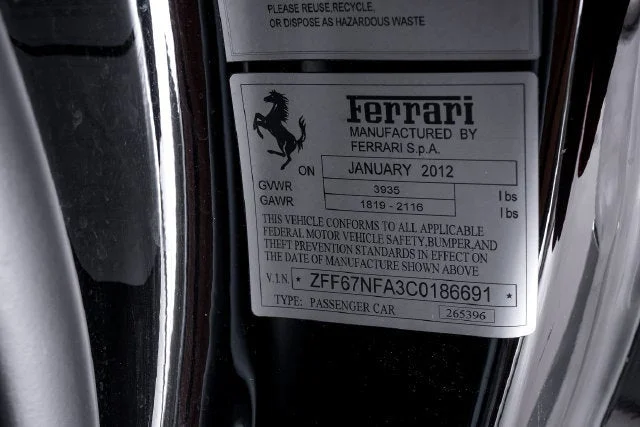 Certified Used 2012 Nero Ferrari  image 61