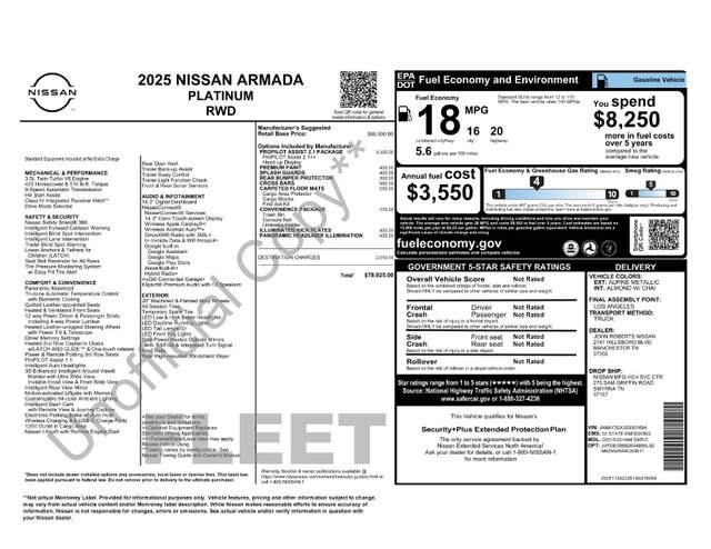 Used 2025 White Nissan Platinum image 8