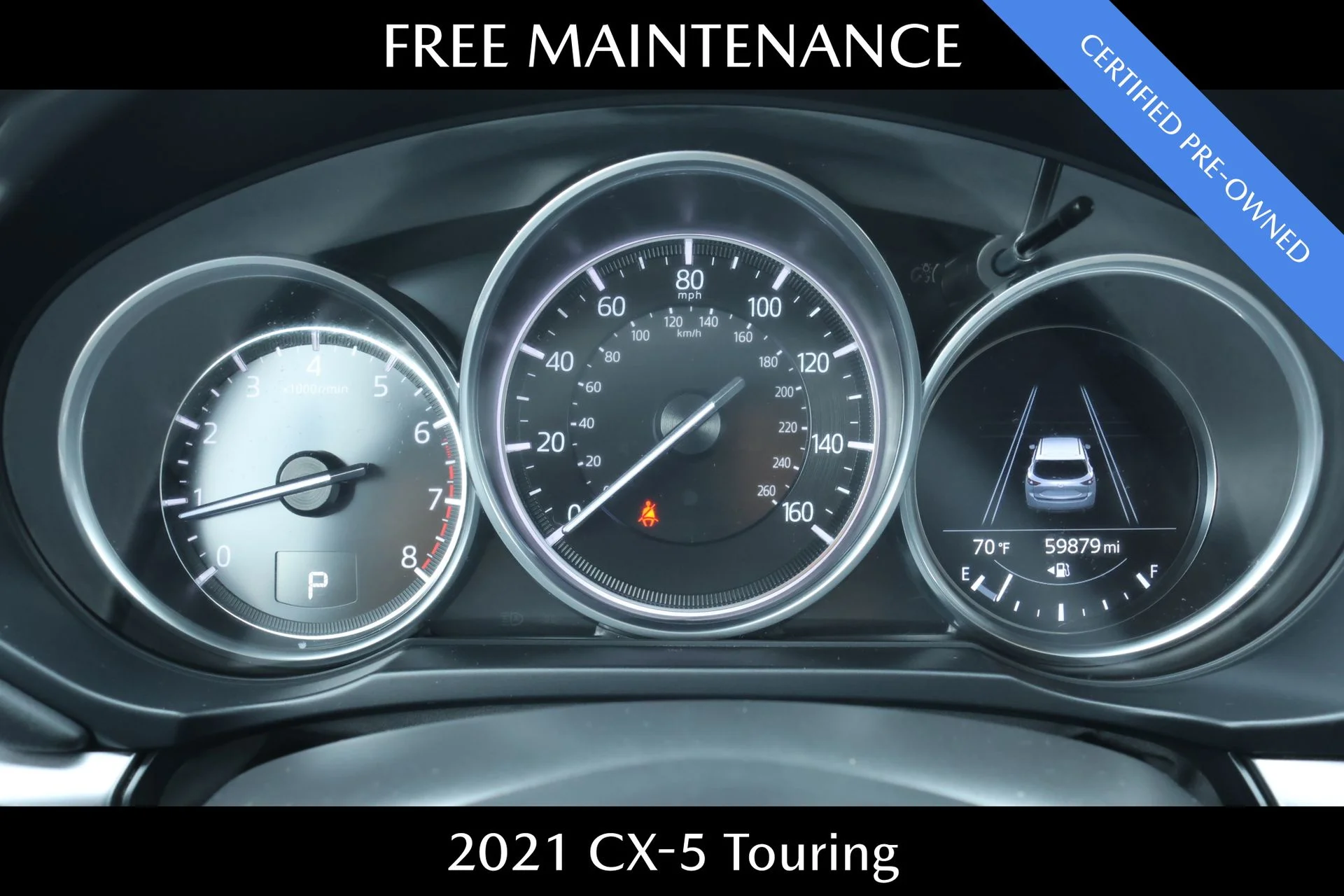 Certified Used 2021 Black Mazda Touring image 12