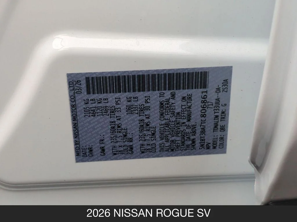 New 2026 White Nissan SV image 26