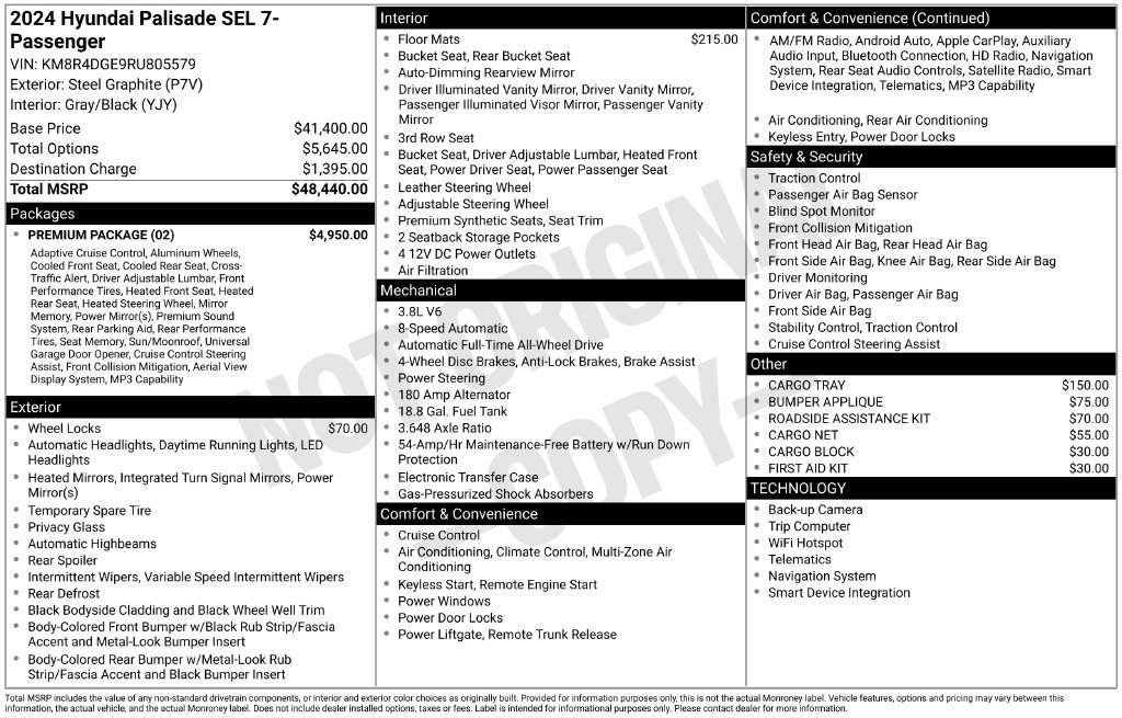 Certified Used 2024 Gray Hyundai SEL image 6
