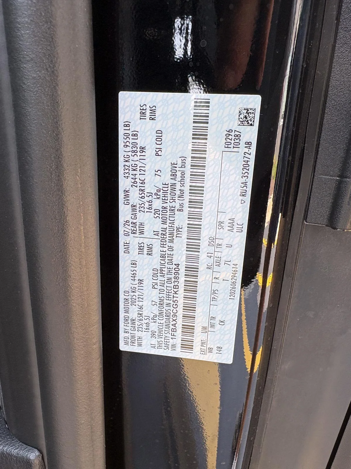 New 2026 Agate Black Metallic Ford Passenger Van XLT image 17