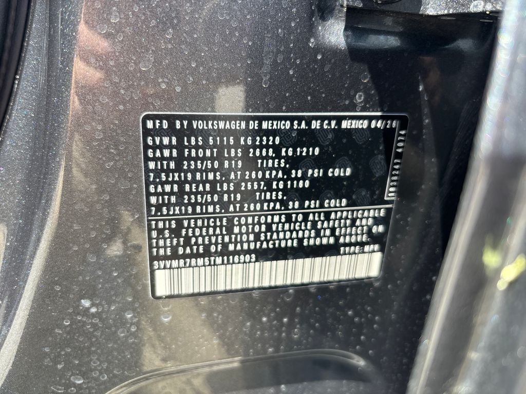 New 2026 Platinum Gray Metallic Volkswagen 2.0T SE image 31