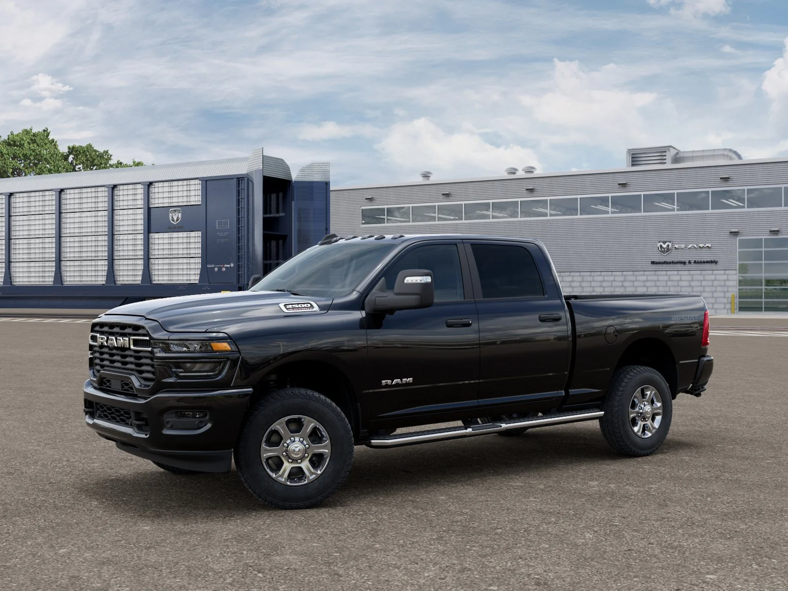 New 2026 Diamond Black Crystal Pearl-Coat Exterior Paint RAM BIG HORN image 1