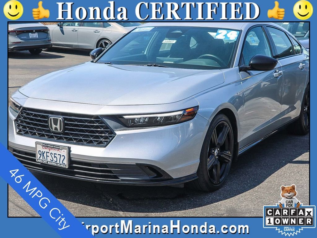 Certified Used 2024 Solar Silver Metallic Honda HYBRID SPORT-L image 5