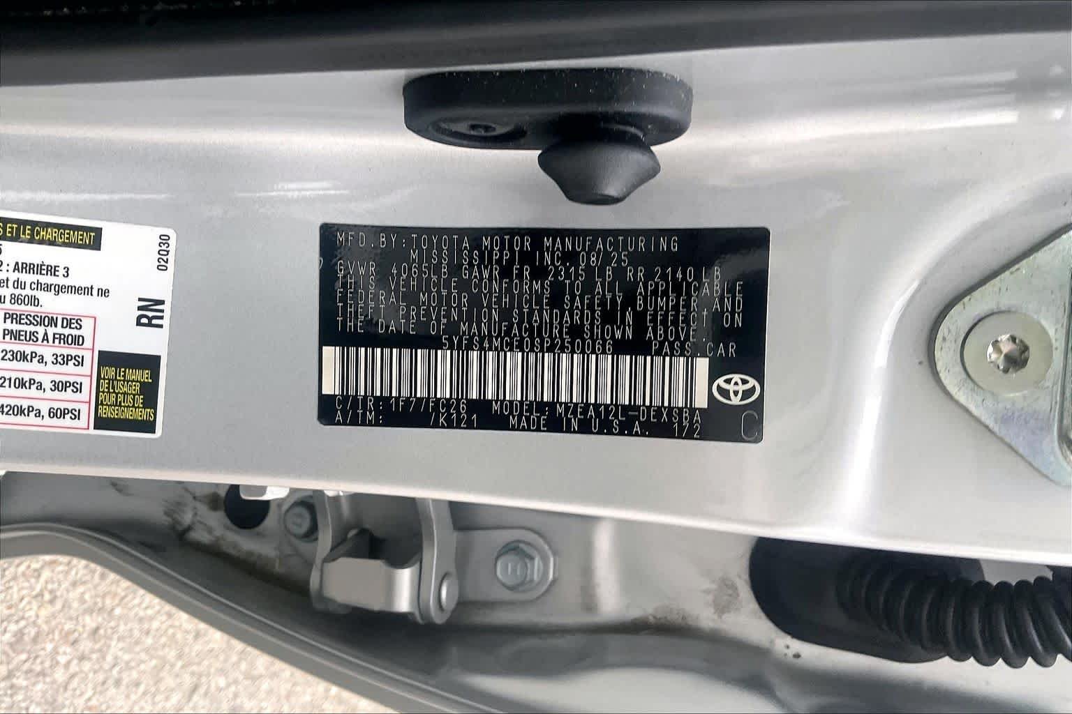 Used 2025 Classic Silver Metallic Toyota SE image 33