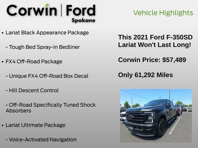 Used 2021 Agate Black Metallic Ford Lariat image 11