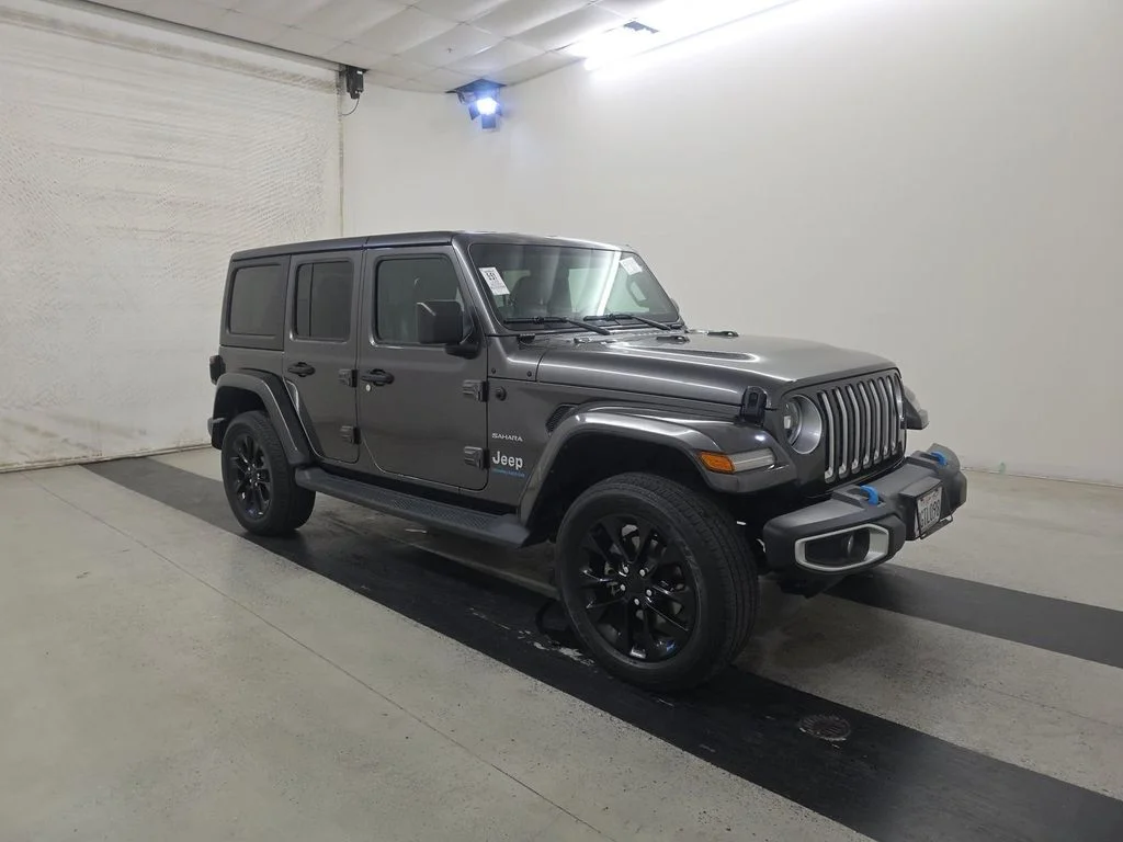 Used 2023 Gray Jeep Sahara 4xe image 3