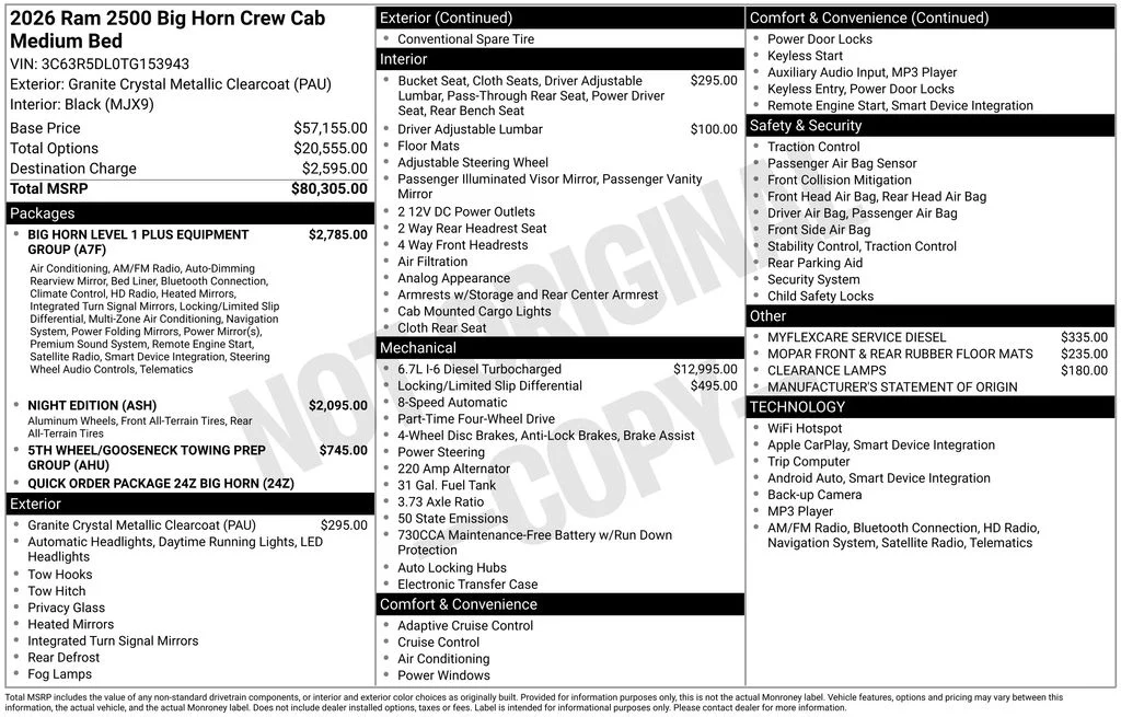 2026 RAM 2500 Big Horn - Photo 9