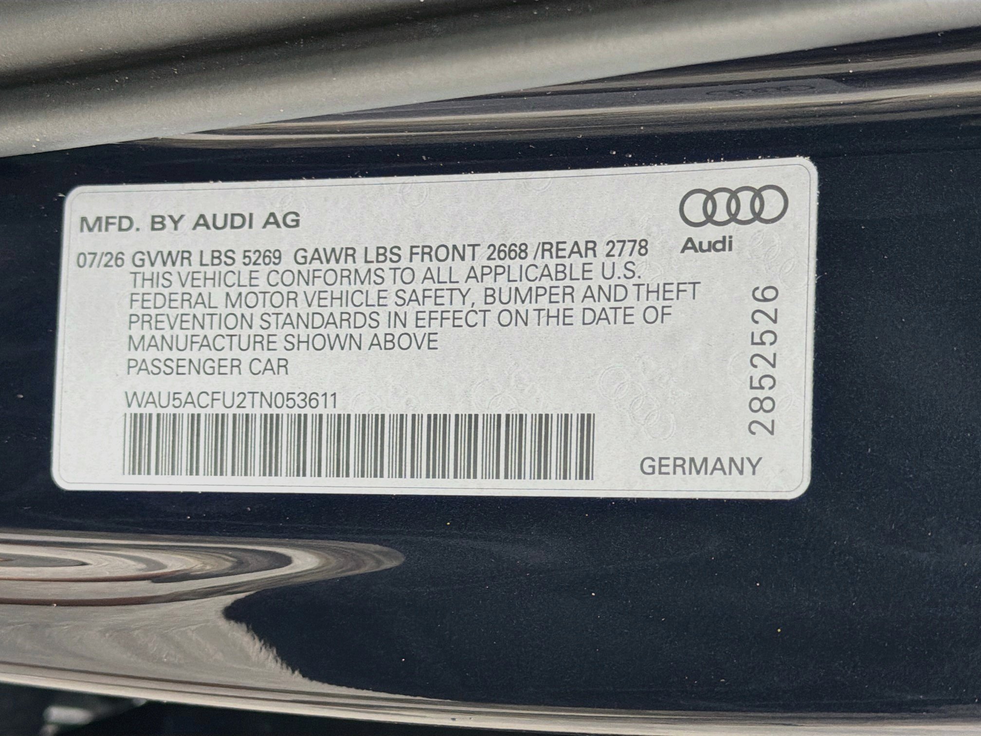 New 2026 Firmament Blue Metallic Audi Premium Plus image 43