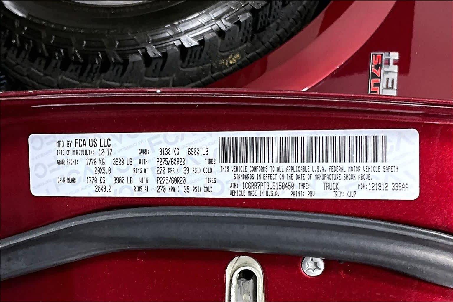 Used 2018 Delmonico Red Pearlcoat Ram Longhorn image 36