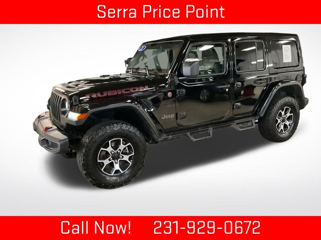 Used 2021 Black Jeep Unlimited Rubicon image 1