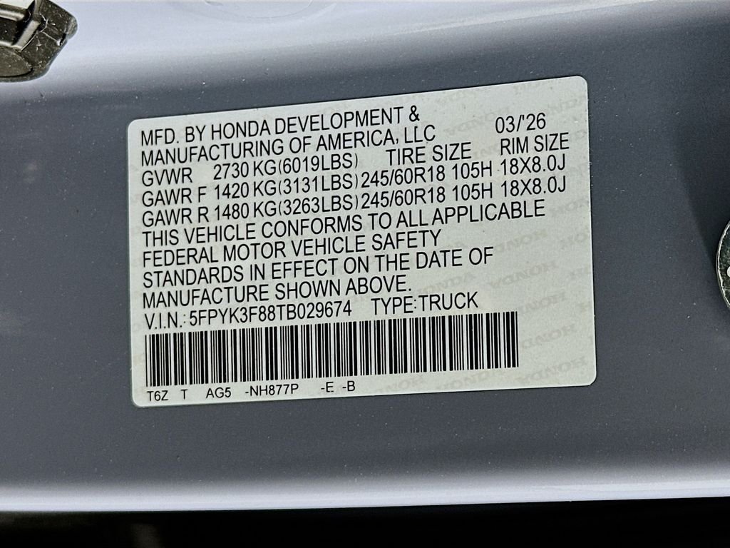 New 2026 Sonic Gray Pearl Honda Black Edition image 33