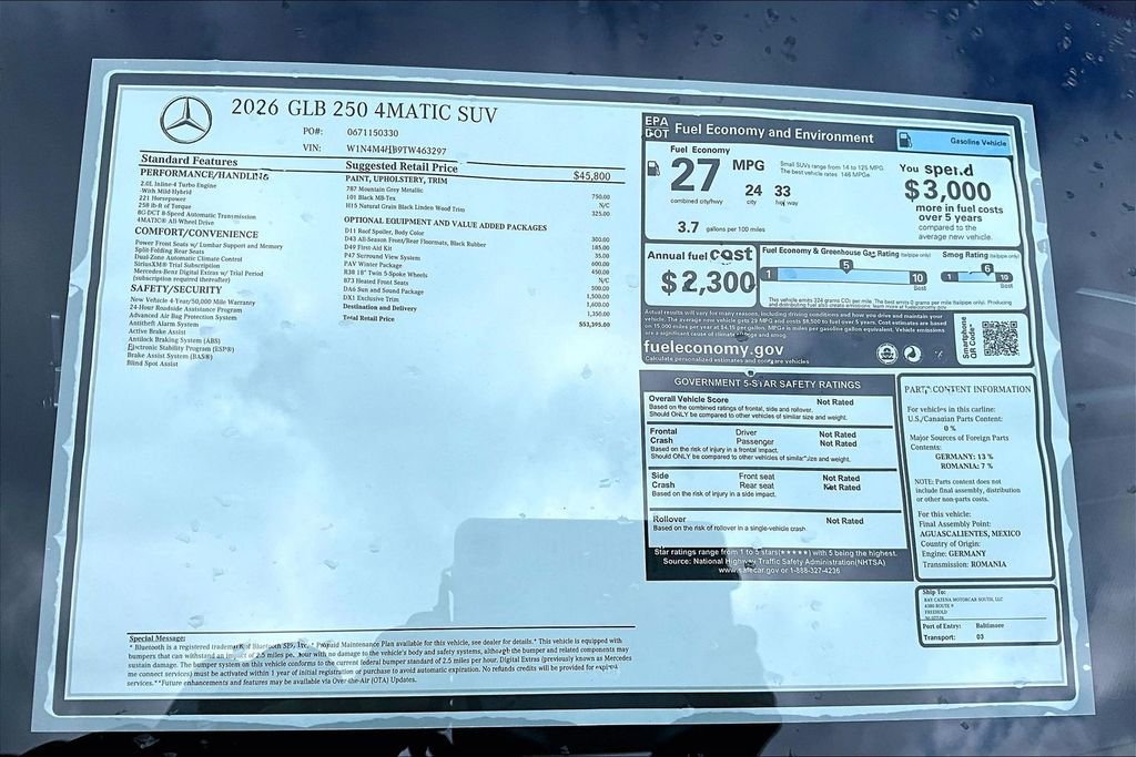 New 2026 Mountain Grey Metallic Mercedes-Benz GLB 250 image 13