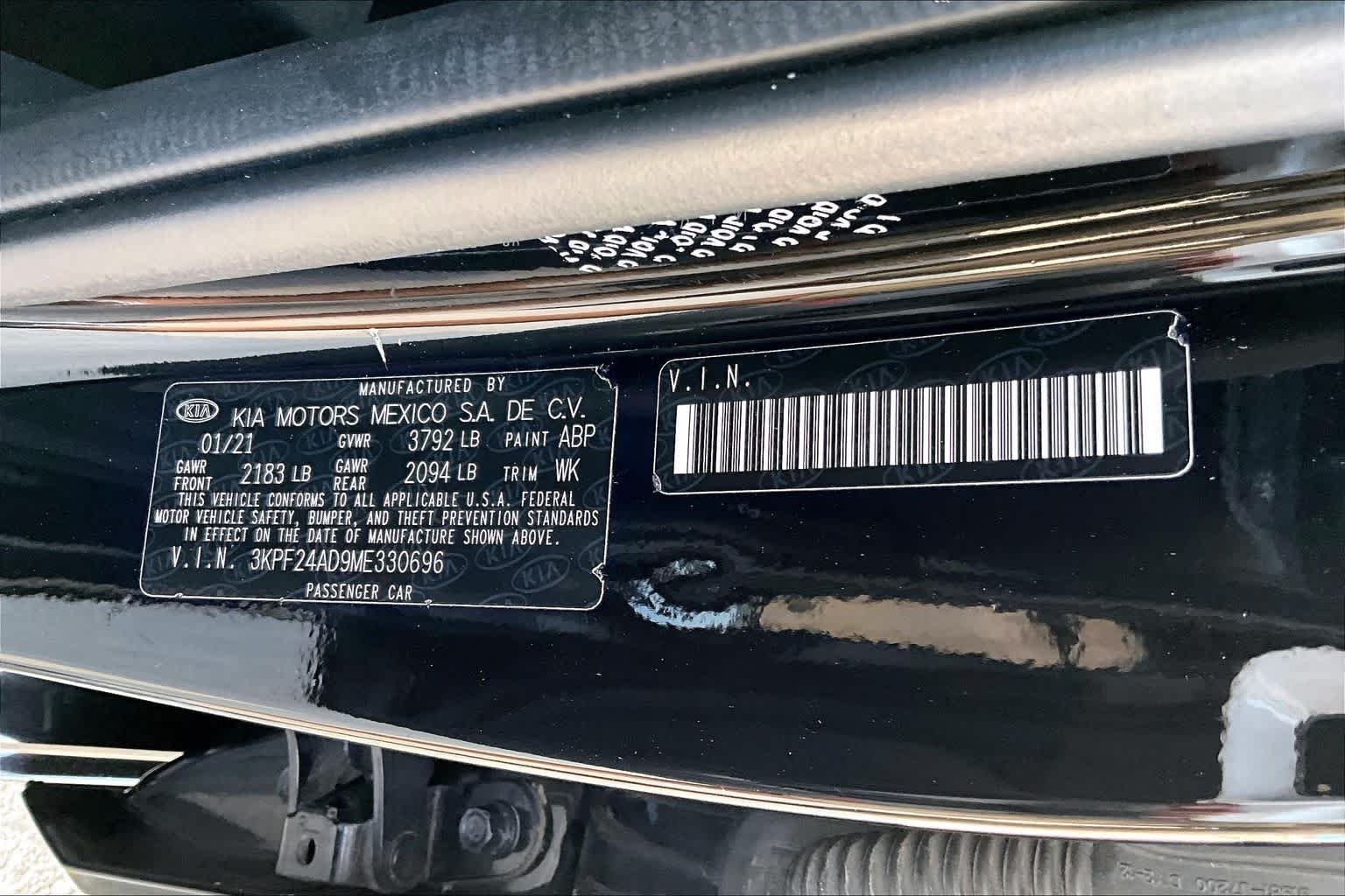 Used 2021 Aurora Black Kia LXS image 34