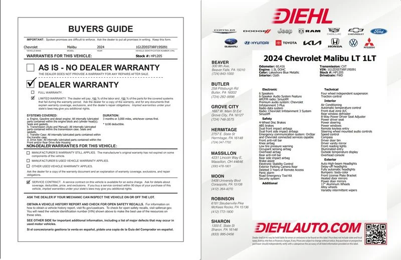 Used 2024 Blue Chevrolet LT image 35