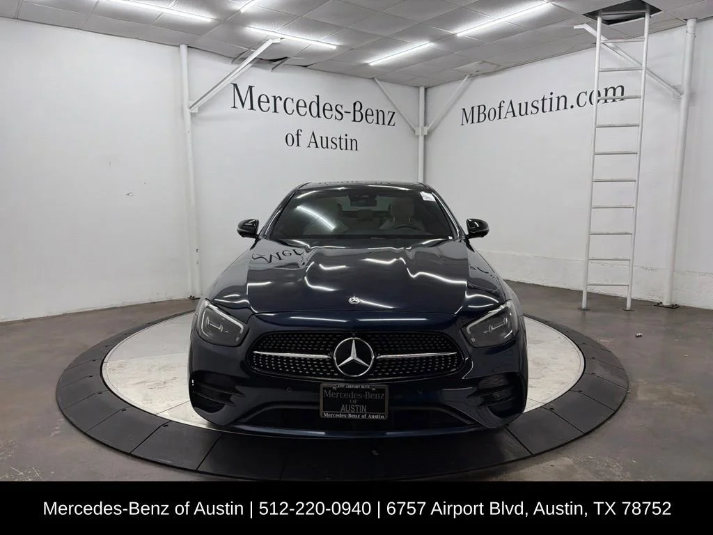 Certified Used 2021 Blue Mercedes-Benz E 350 image 2