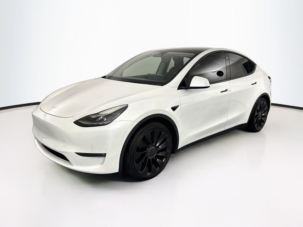Used 2022 White Tesla Performance image 1