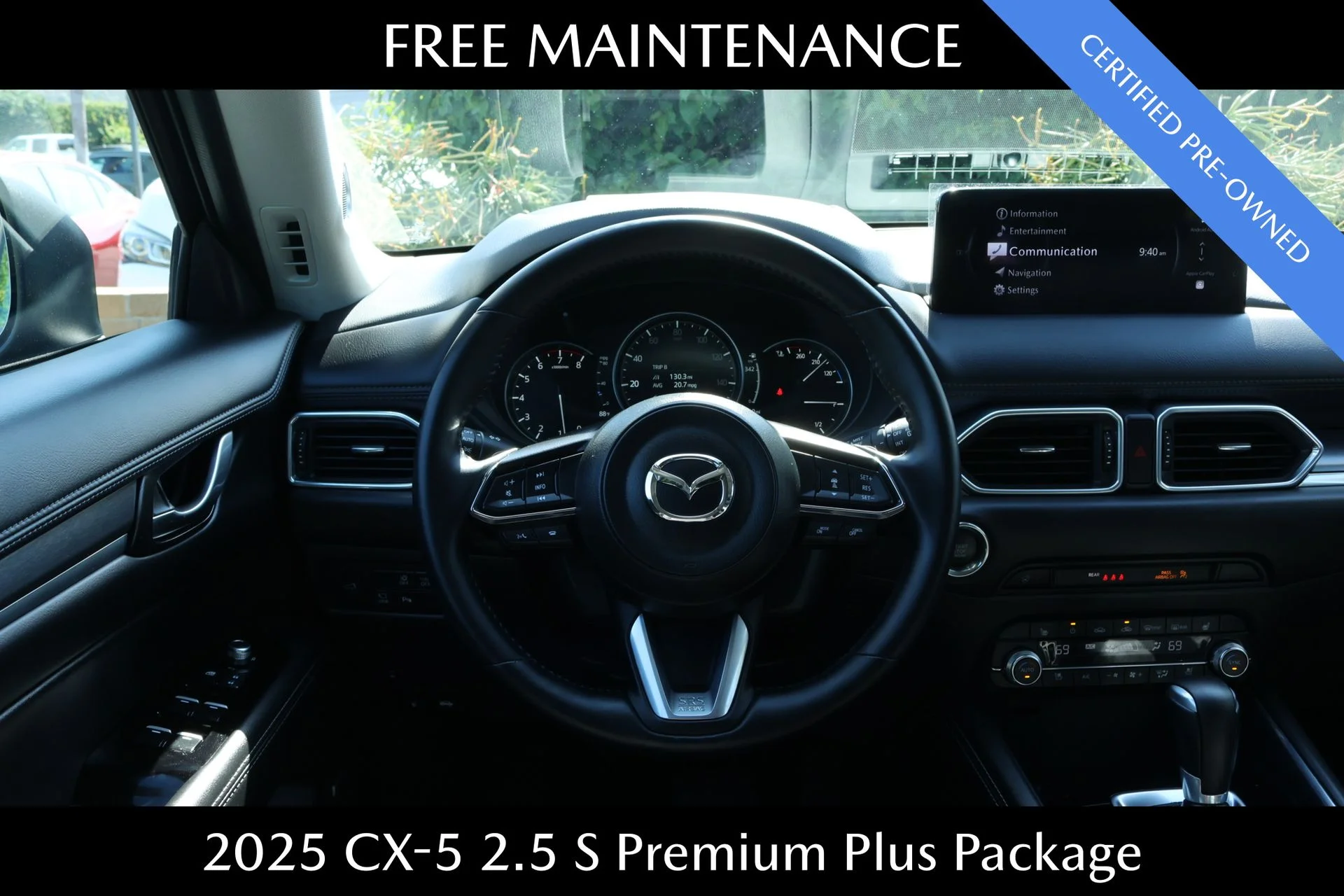 Certified Used 2025 Black Mazda 2.5 S Premium Plus Package image 8