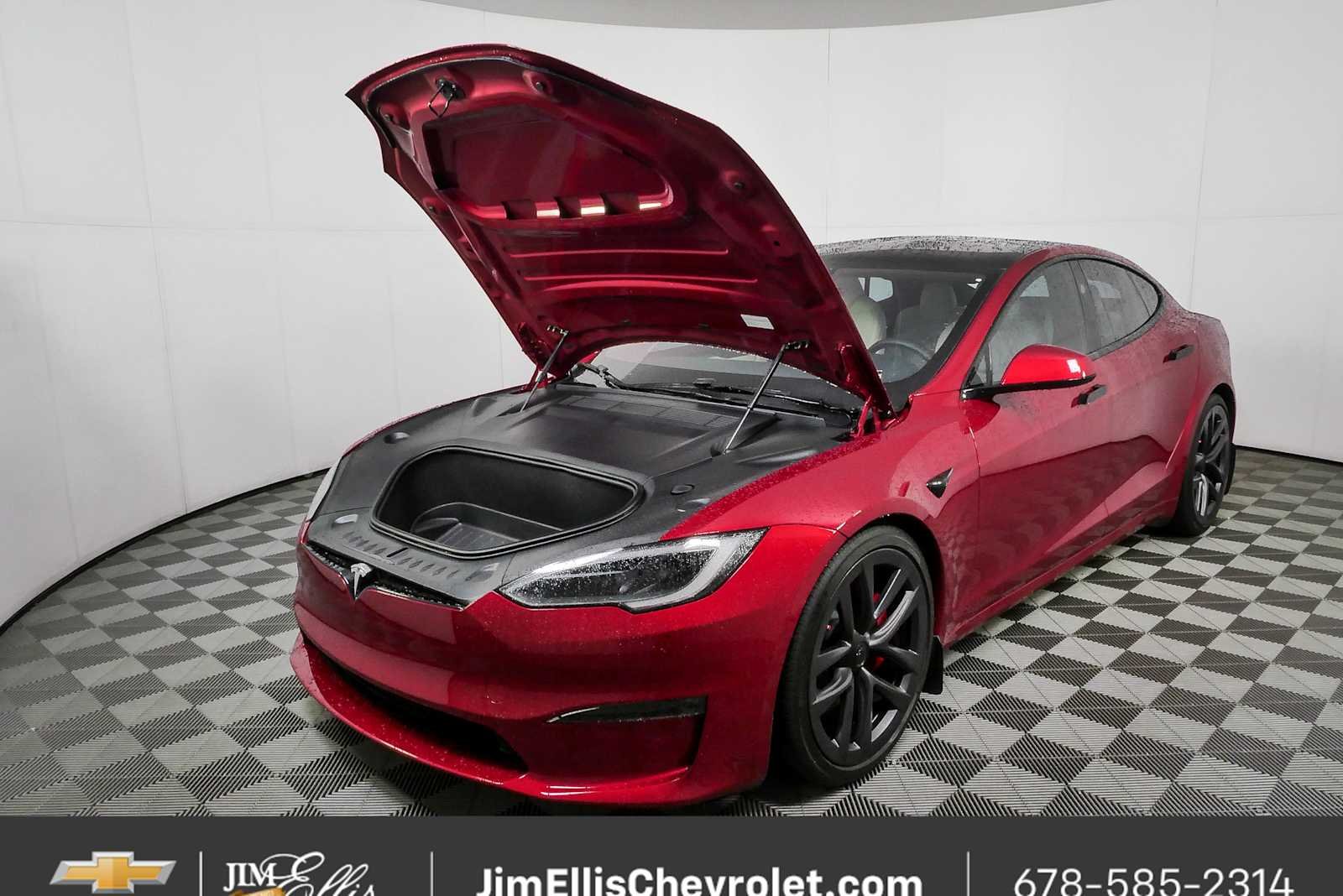 Used 2023 Red Tesla Plaid Tri Motor All-Wheel Drive image 34