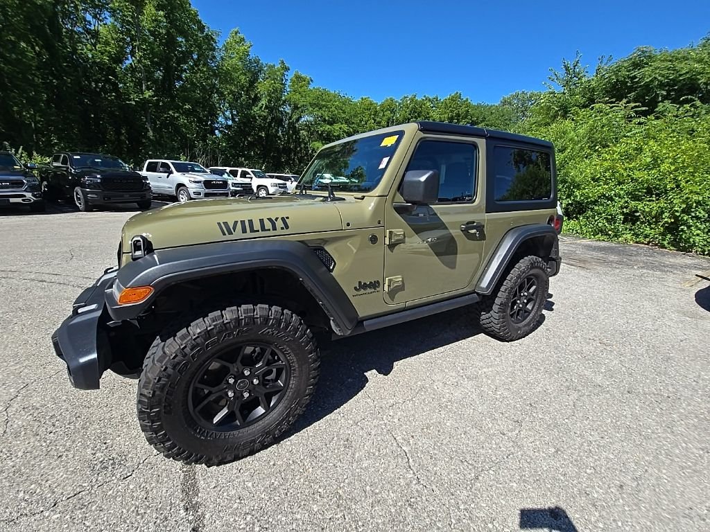 Used 2025 Jeep Wrangler 2-Door Willys with VIN 1C4PJXAGXSW606857 for sale in Kansas City