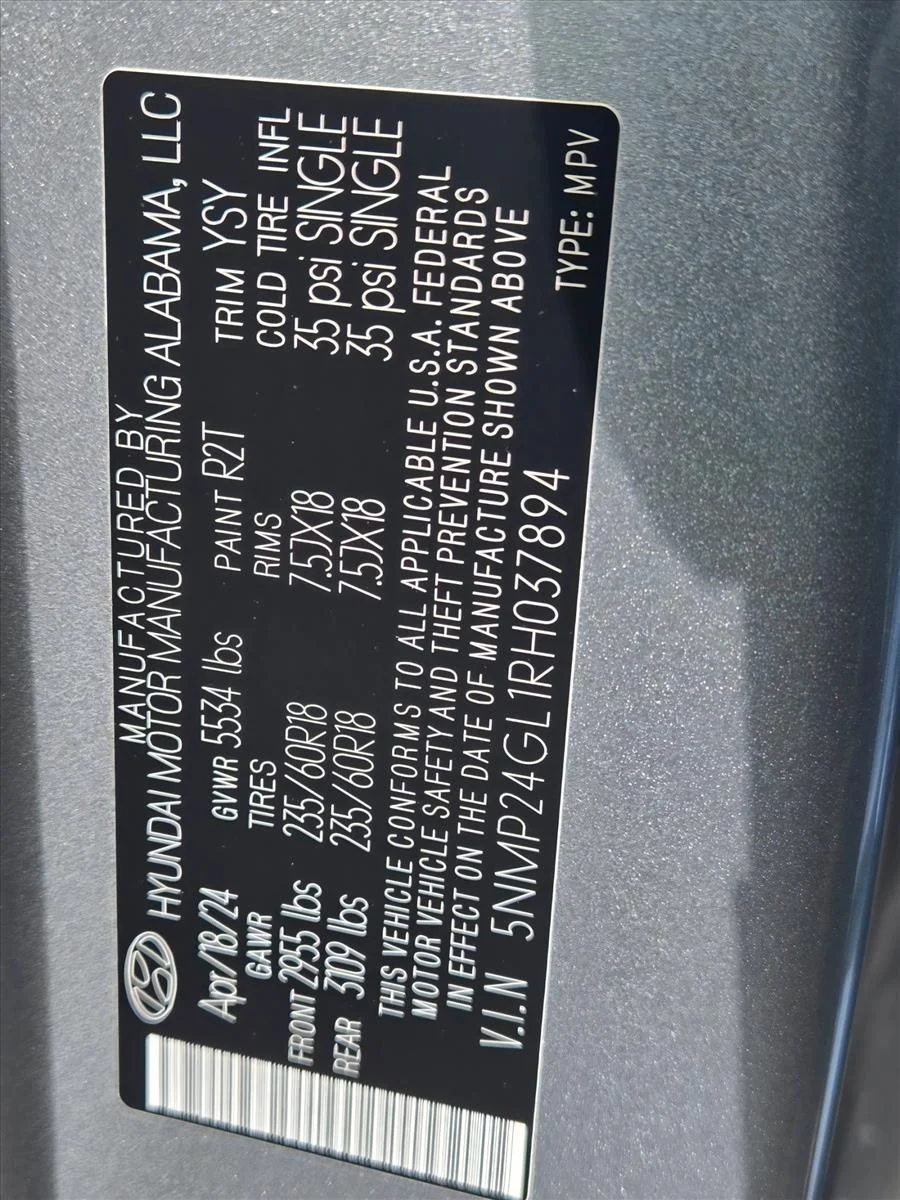 Used 2024 Shimmering Silver Hyundai SEL image 24