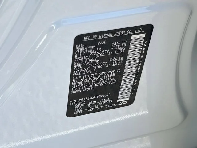 New 2026 2T RADIANT WHIT INFINITI Autograph 4WD image 32
