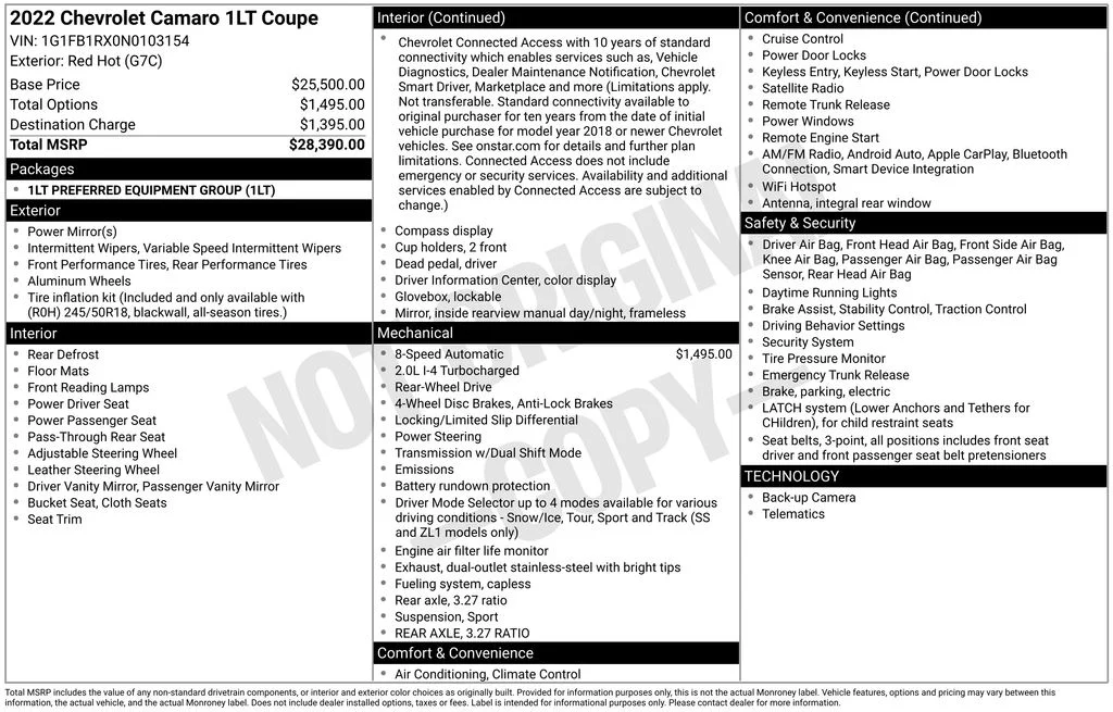 Certified Used 2022 Red Chevrolet 1LT image 8