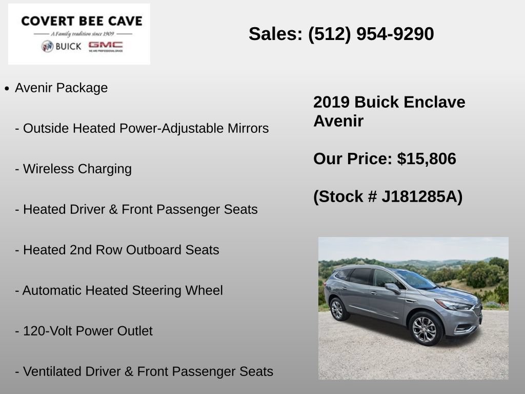 Used 2019 Includes Pitch Dark Night lower exterior accent color.) Buick Avenir image 12