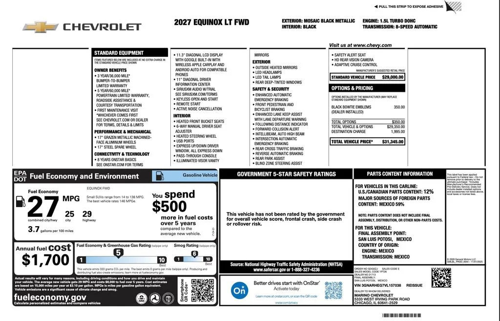 2027 Chevrolet Equinox LT - Photo 2