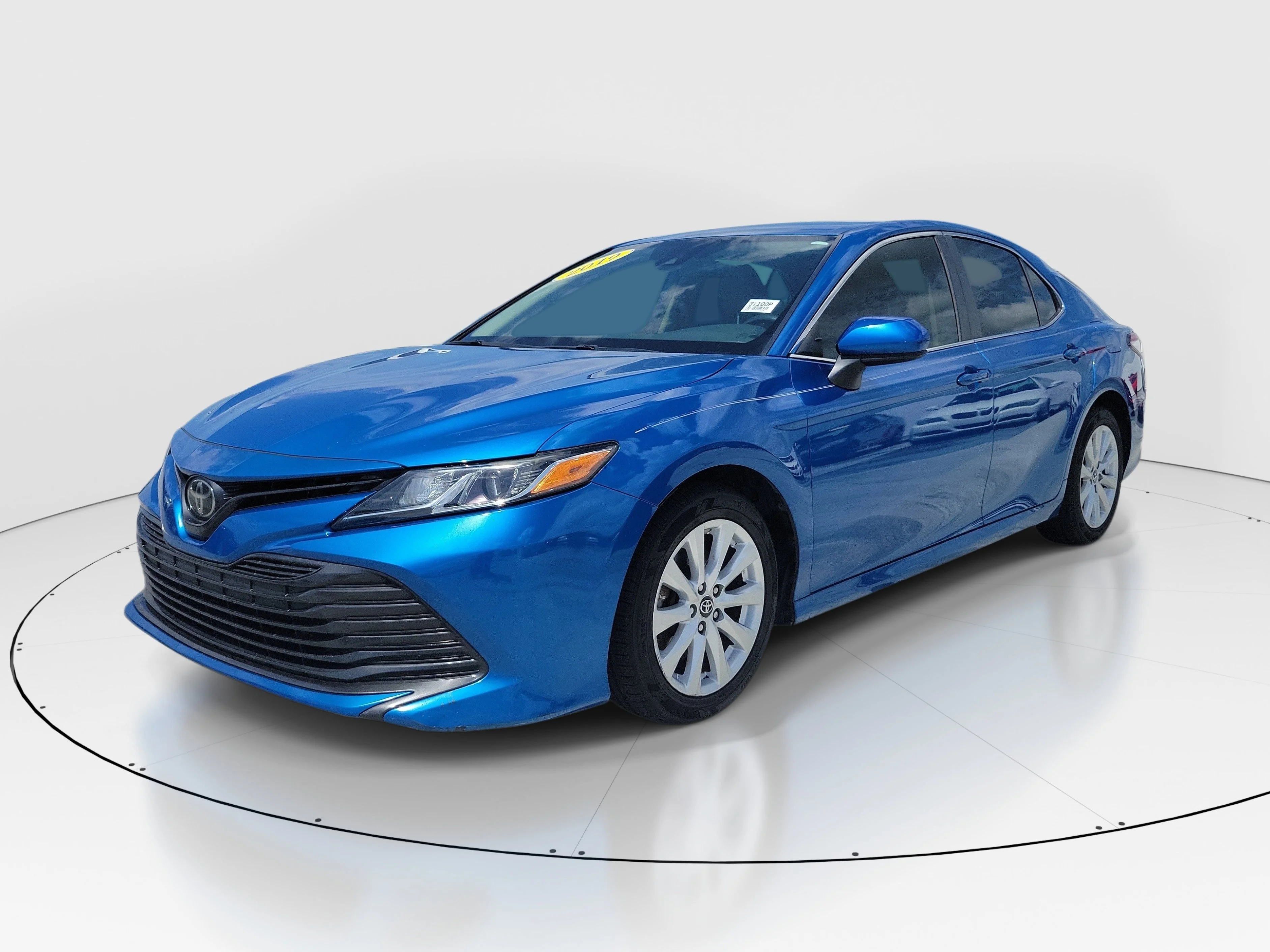 Used 2019 Blue Streak Metallic Toyota LE image 3