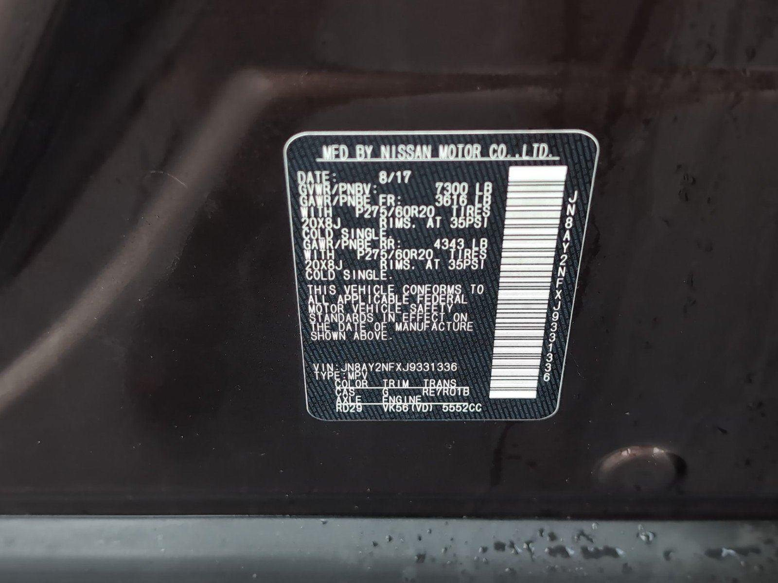 Used 2018 Mocha Almond Nissan Platinum image 13