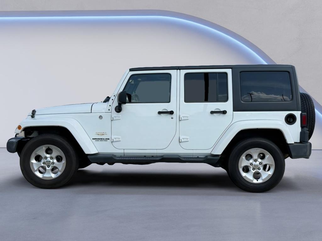 Used 2014 Bright White Clearcoat Jeep Sahara image 2