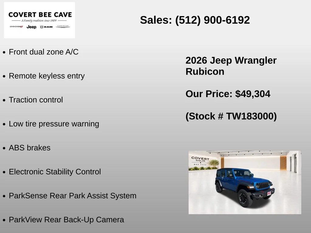 New 2026 Hydro Blue Pearl-Coat Exterior Paint Jeep Rubicon image 25