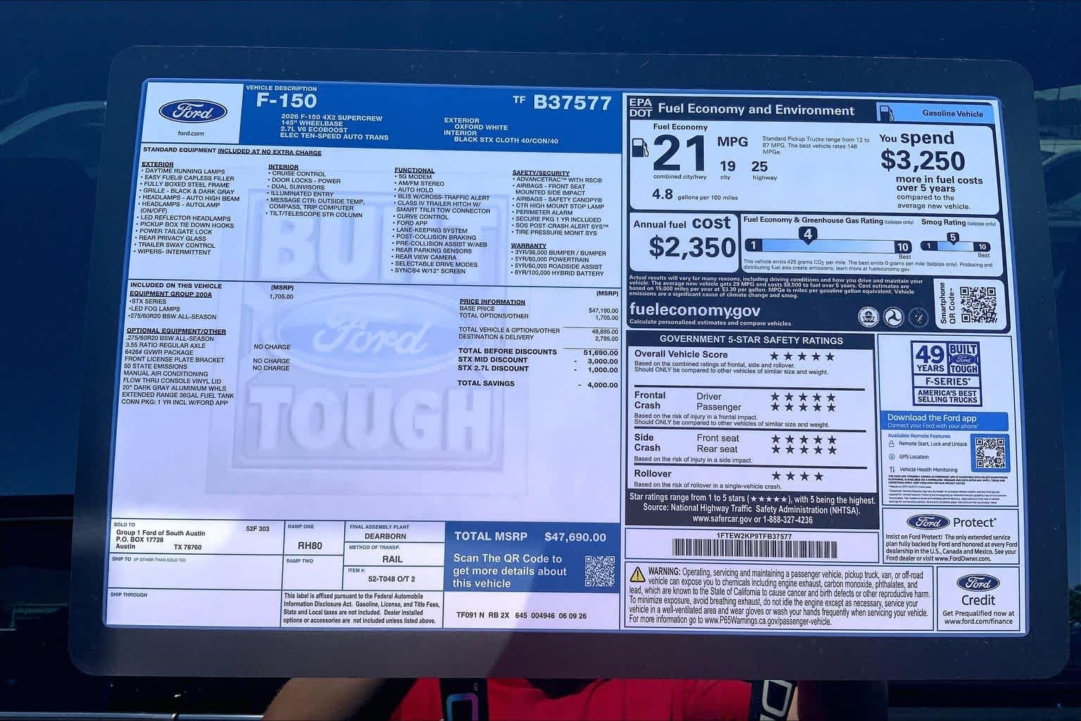 New 2026 Oxford White Ford STX® image 19