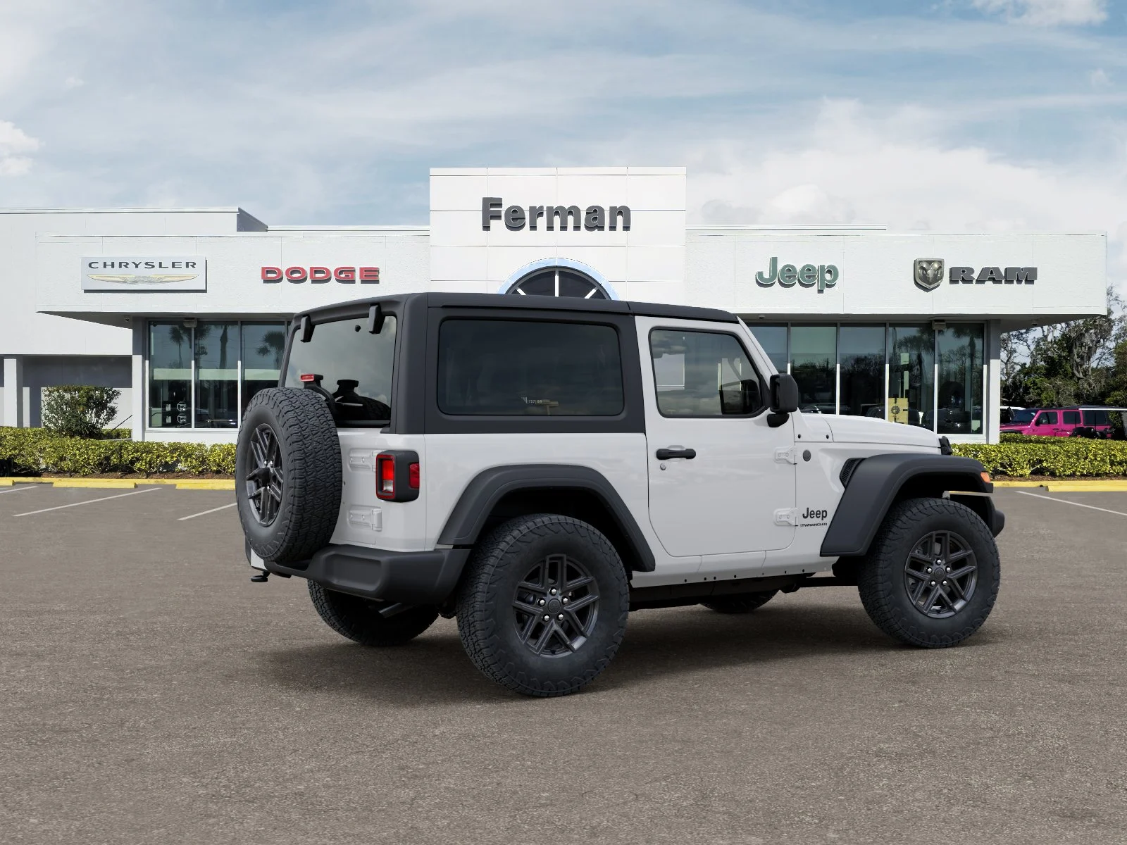 New 2026 Bright White Clear-Coat Exterior Paint Jeep Sport S image 37