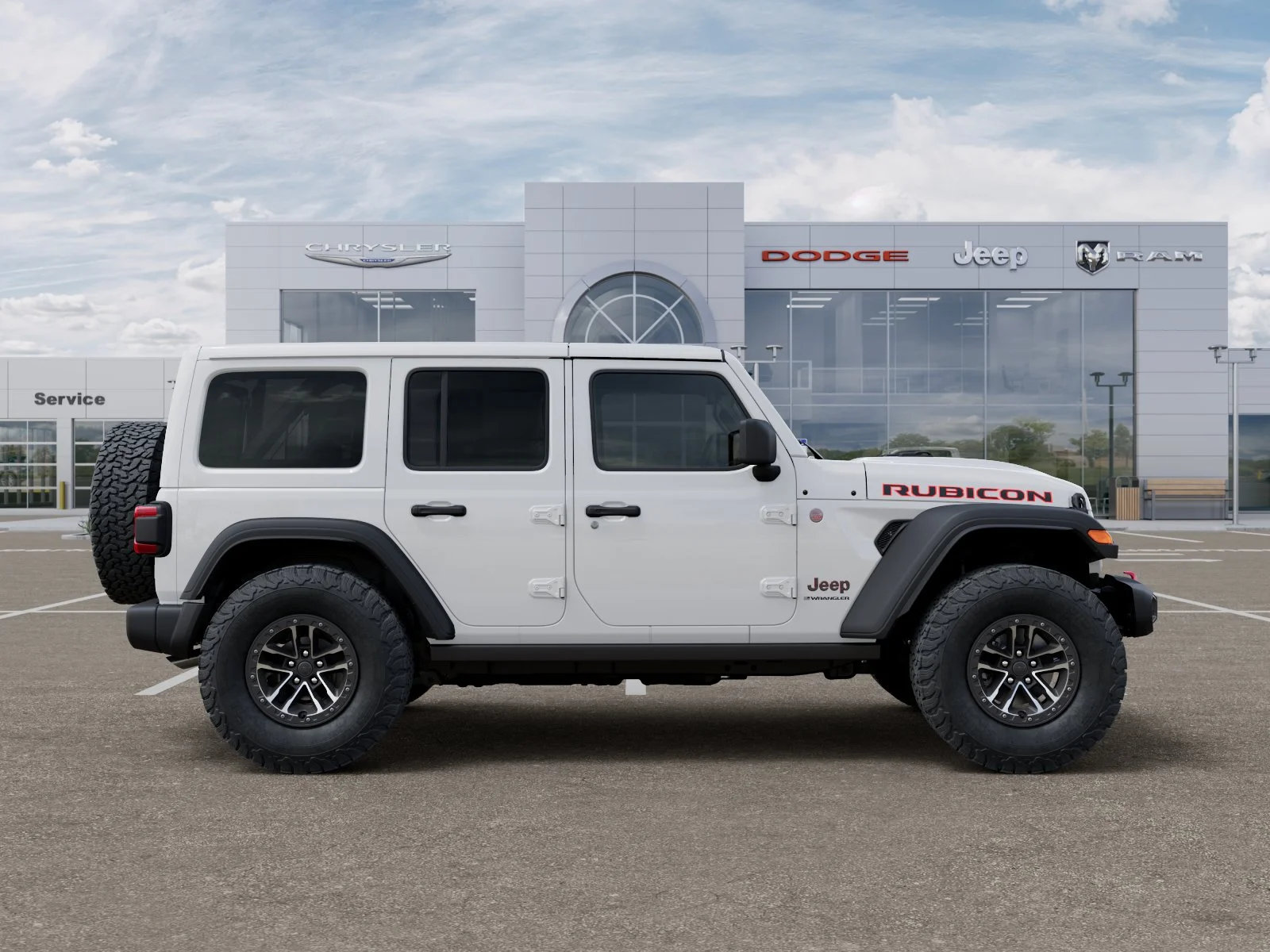 New 2026 Bright White Clearcoat Jeep Rubicon image 48