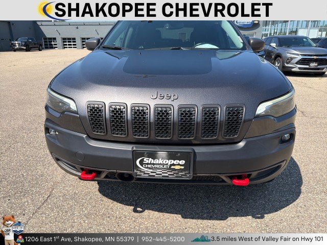 Used 2021 Jeep Cherokee Trailhawk with VIN 1C4PJMBXXMD154565 for sale in Shakopee, Minnesota