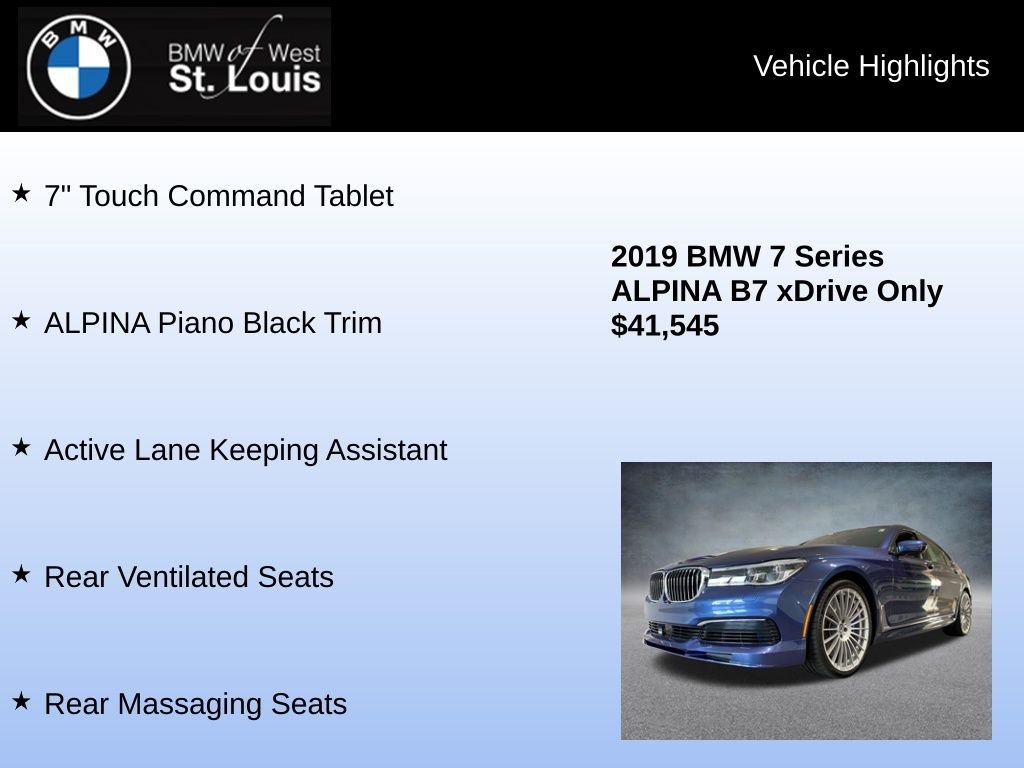 Used 2019 Blue BMW ALPINA B7 xDrive image 23