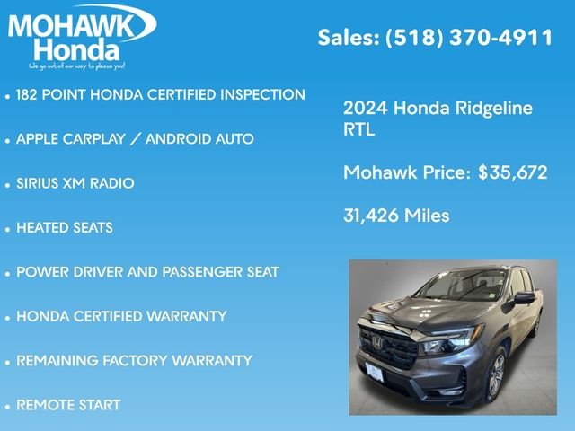 2024 Honda Ridgeline RTL - Photo 16