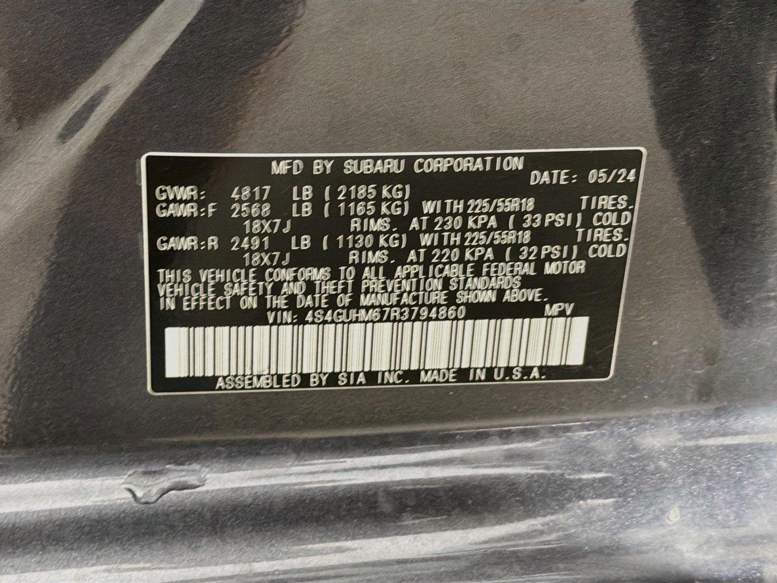 Used 2024 Magnetite Gray Metallic Subaru Limited image 39