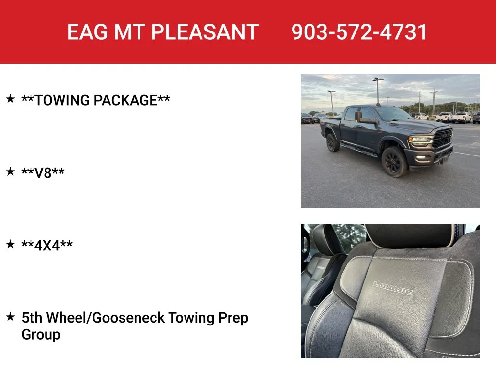 Used 2022 Granite Crystal Clearcoat Metallic Ram Laramie image 8