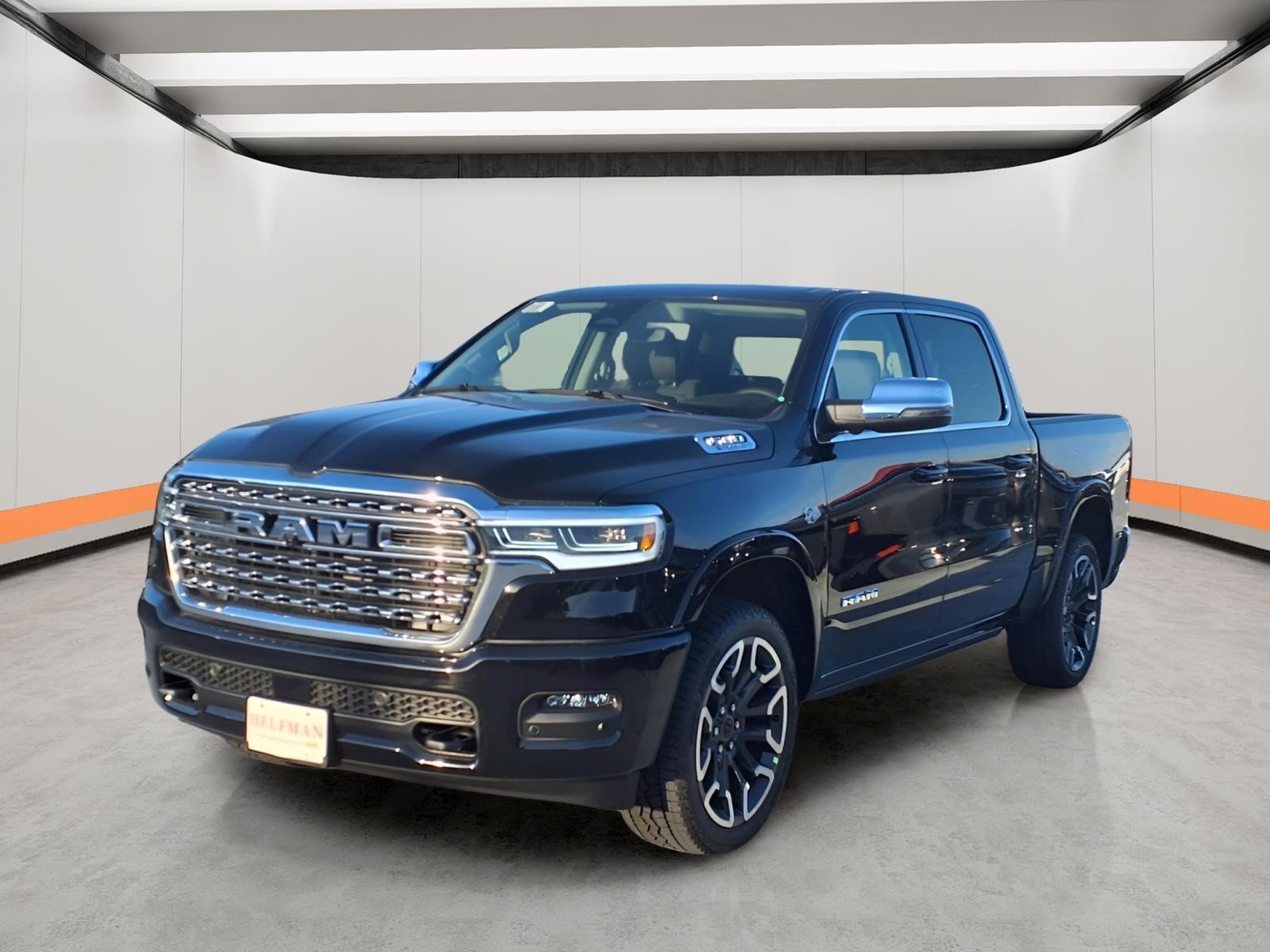 New 2026 Diamond Black Crystal Pearl-Coat Exterior Paint RAM Longhorn image 3