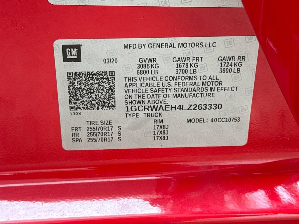 Used 2020 RED HOT Chevrolet Work Truck image 32