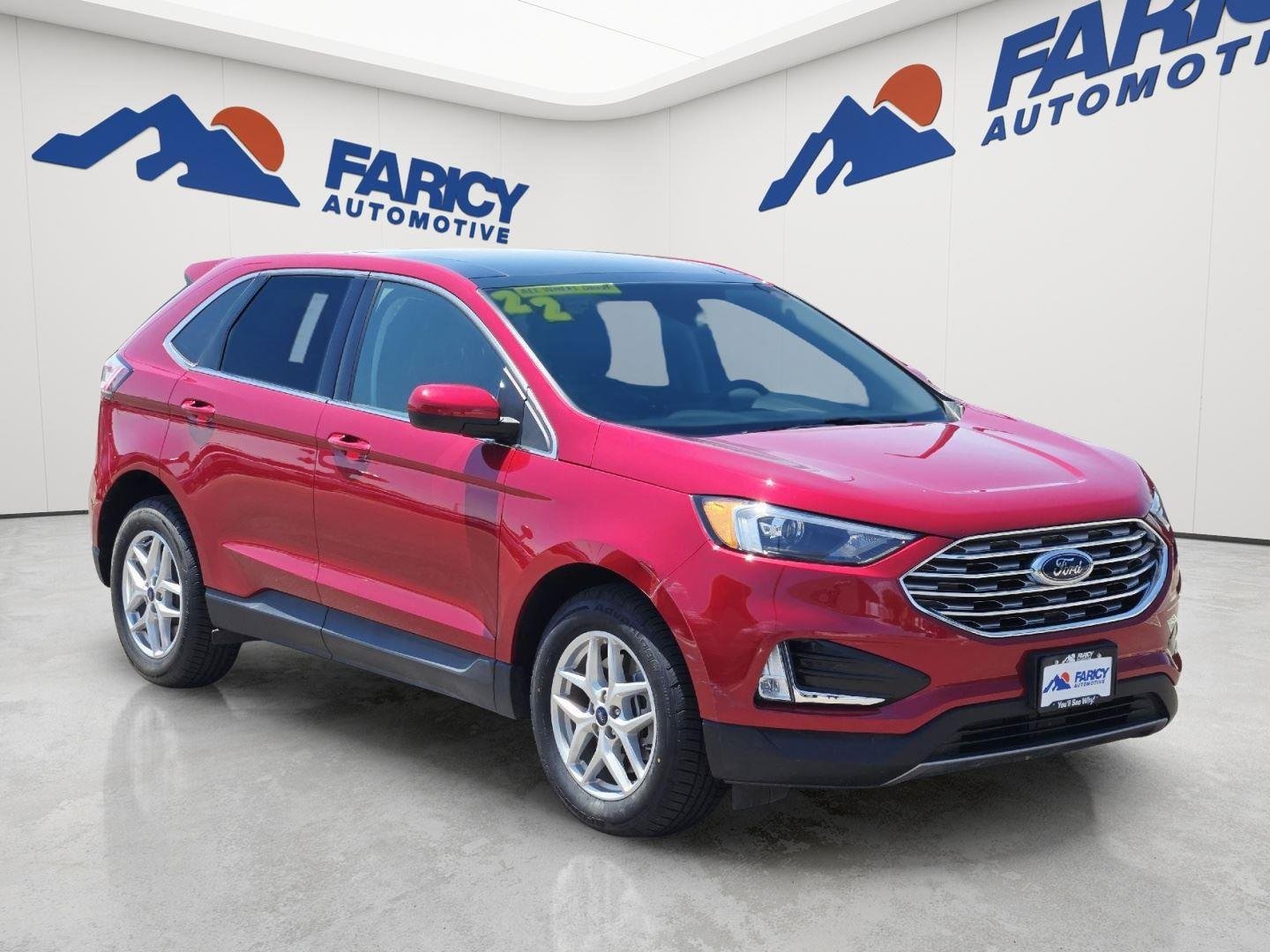 Used 2022 Rapid Red Metallic Tinted Clearcoat Ford SEL image 3
