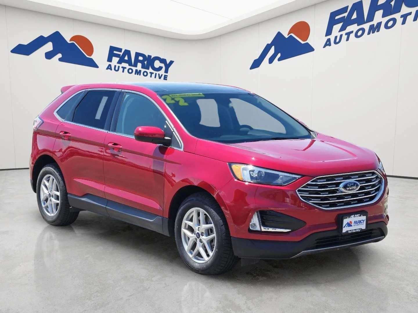 Used 2022 Rapid Red Metallic Tinted Clearcoat Ford SEL image 3