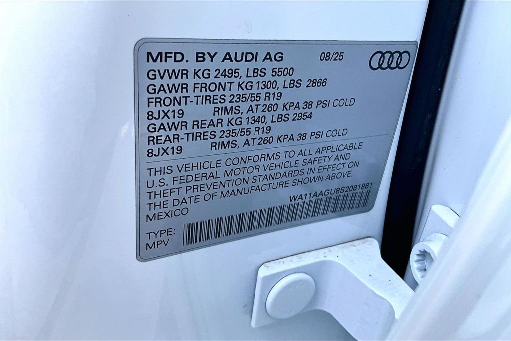 Used 2025 White Audi 2.0T Premium image 19